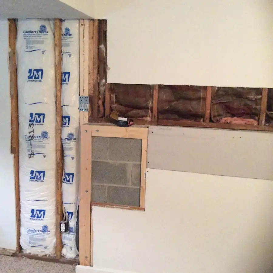 Wall insulation replacement during Contents Cleaning & Restoration in Attica